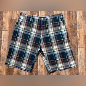 Old Navy Plaid Flat Front Casual Shorts Men's Size 36